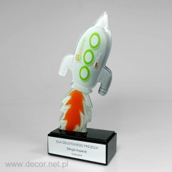 Rocket statuette - Fusing - Glass awards