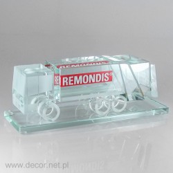 Glass miniature garbage truck